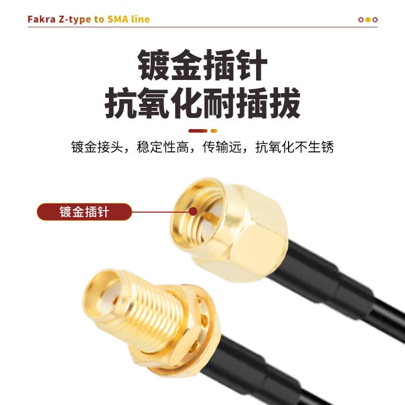 Requires a Fakra male to Fakra male RF cable, RG174 coaxial GPS antenna extension cable, 10 meters long, SX-G174-R36. [4]