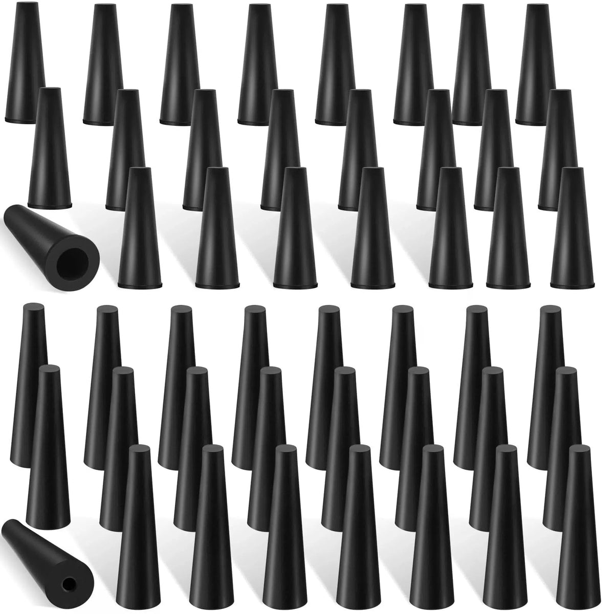 Riakrum 60 Pcs Pool Solar Panels,Repair Plugs Mixed Sizes, black [1]