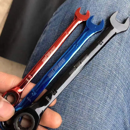 Multi-function Ratchet Wrenches Dual-purpose Open Movable Wrench Hex Key Hardware Hand Tools Accessories 8/10/12/14/17/19mm