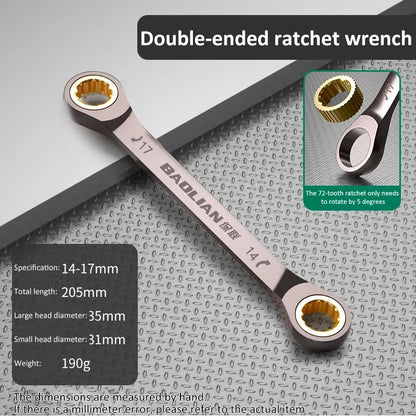 1Pc Dual-use Torx Wrench 6MM-27MM Dual Directional Plum Blossom Ratchet Wrench Universal Spanners for Car Repair Tools Hand Tool