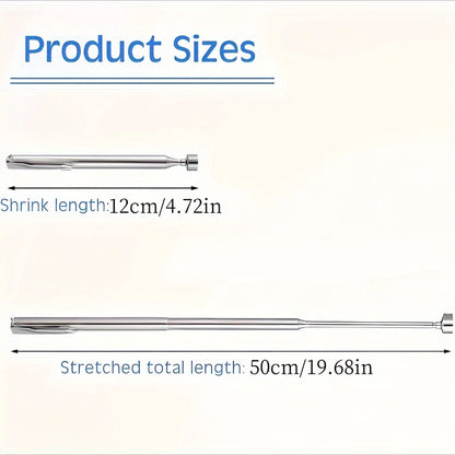 Adjustable Pick-Up Rod, Mini Portable Magnetic Pick-Up Tool with Extendable Magnet for Screws, Nuts, and Bolts