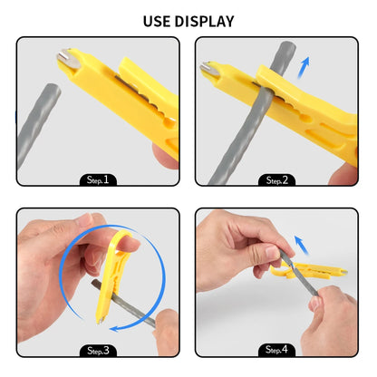 3 Pcs Wire Stripper & Punch Down Tool Set, Multi-Function Stripping Tool for Network, Telephone & Security Cables