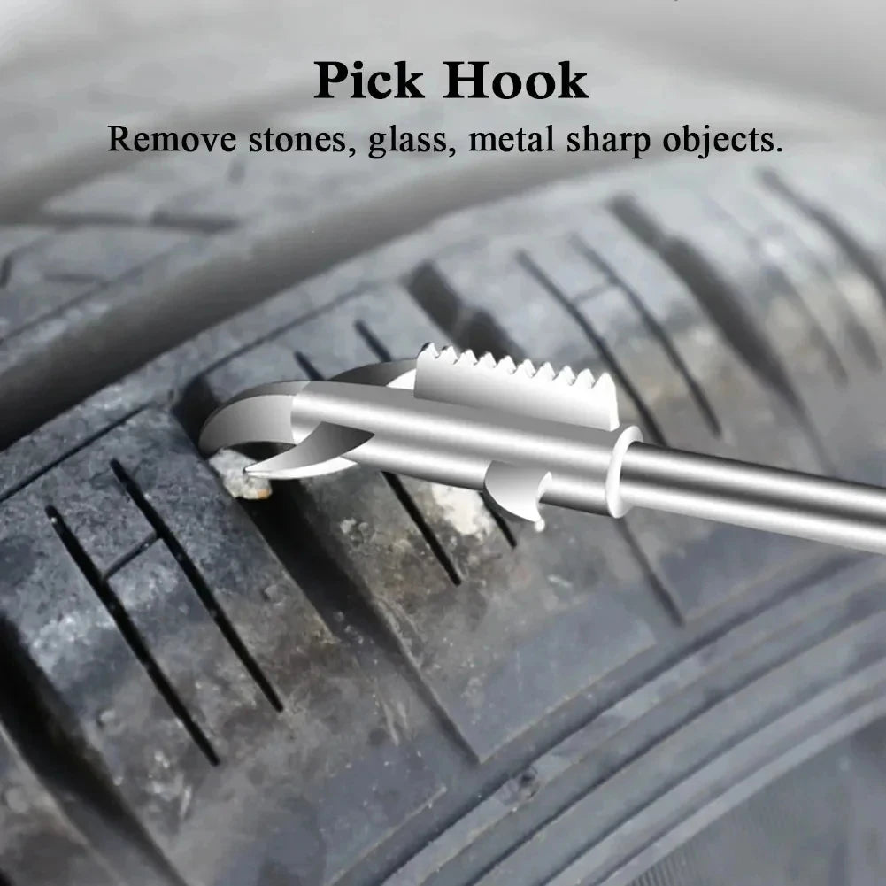 Car tire stone cleaning tool multifunctional tire stone cleaning hook stone picking device buckle picking hook removal stone