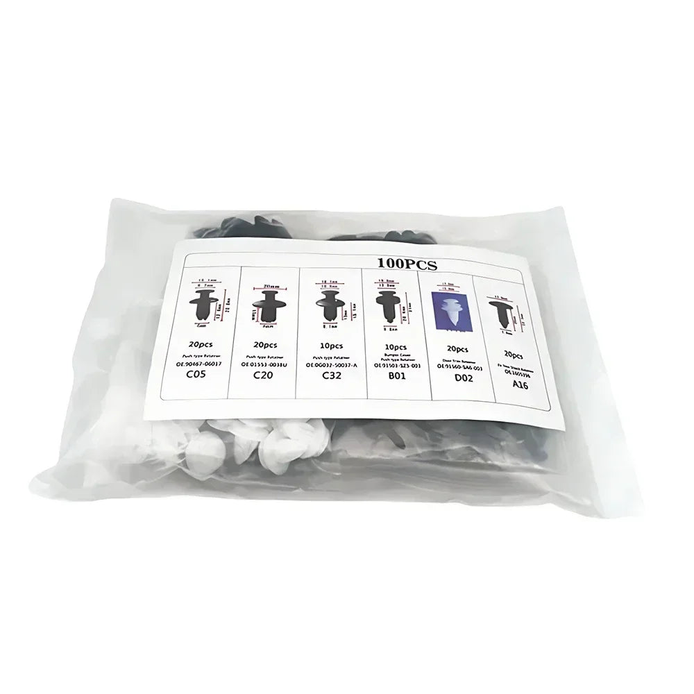 50/100pcs Auto Fastener Clip Kit Fender Rivet Clips Car Body Push Retainer Pin Rivet Bumper Door Trim Panel Retainer Car Clips
