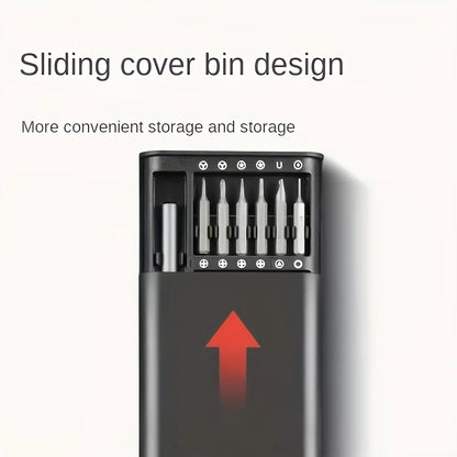 25 in 1 Mini Screwdriver Set, Flat Head and Cross Shaped Small Screwdrivers, Suitable for Electronic Products