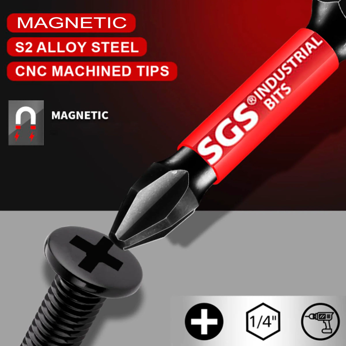 10/20 Pieces of S2 Alloy Tool Steel Bits, Super Strong Magnetic Ph2, 50mm Standard Length, Rust-Resistant, Wear-Resistant, Impact-Resistant, Portable in a Box, a Complete Set for Multi-Scenario Repairs and Assembly