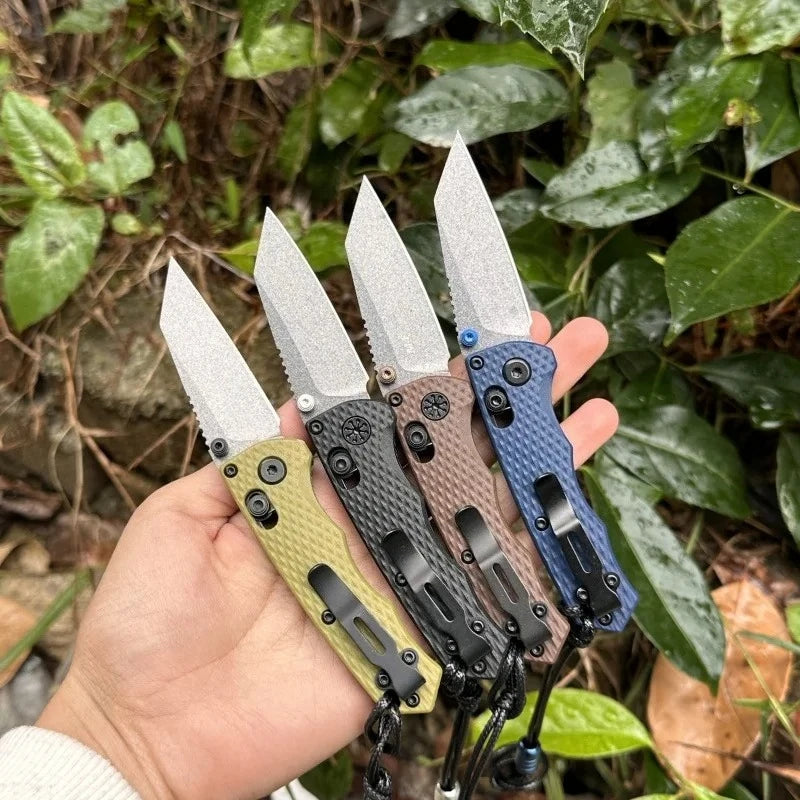 BM 290 Multi-color Pocket Folding Knife D2 Steel Blade Outdoor Portable Camping EDC Equipment Multi-function Carving Knife