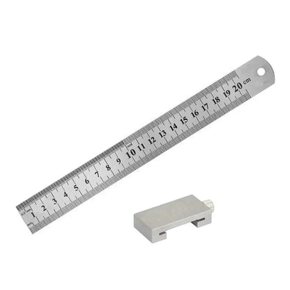 New Protable Accurate Positioning Woodworking Tools Carpentry Steel Ruler Positioning Limit Block Measuring Marking Gauge