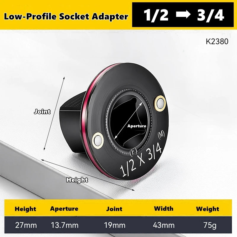 Cr-Mo Steel Magnetic Drive Ratchet Adapter Kit Low Profile Impact Socket Adapter Set 3/4 to 1, 1/2 to 3/4, 1/2 to 3/8, 1/4 to 3/ - AliExpress