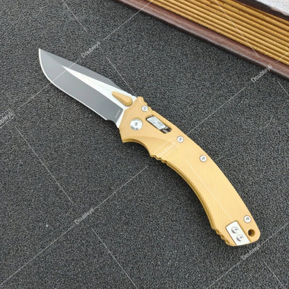 Lightweight EDC Outdoor Adventure MSI Folding Knife with Nylon Fiber Handle, Hiking Jungle Pocket Knife, Rope Cutter, Fruit Knife