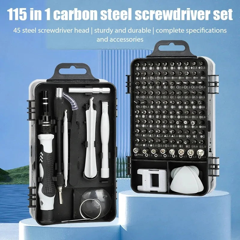 Precision Screwdriver Set 115 in 1 Electronic Repair Hand Tools Micro Magnetic Drill Bits for iPhone PC Mac DIY Game Console
