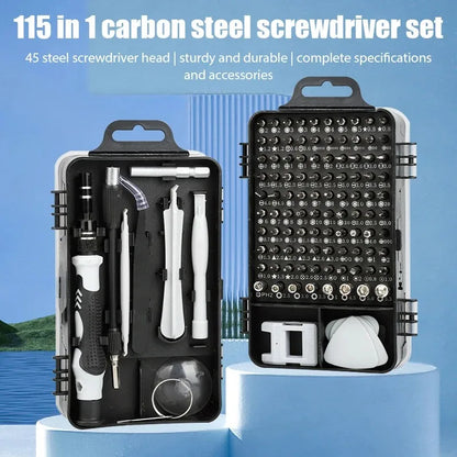 Precision Screwdriver Set 115 in 1 Electronic Repair Hand Tools Micro Magnetic Drill Bits for iPhone PC Mac DIY Game Console