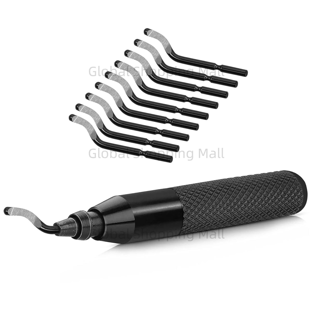 RB3000 Handle Burr Metal Deburring Tool With 10pcs BS1010 Trimming Blades Deburr Burr Scraper For Wood Plastic Reamer Tool