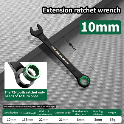 Dual-Purpose Wrench Fast Plum Blossom Ratchet Wrench Industrial Grade 72 Tooth Labor-Saving, Fast and Durable Dual-use Wrench