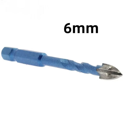 Dry Drill Core Bit Set, Spiral Groove, Hex Shank, Brazed Drill Bit, Hole Saw, Ceramic Tile, Granite, Marble Hole, 6 Pcs