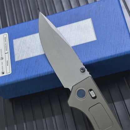 BM 748 Narrows AXIS Pocket Folding Knife 3.43" D2 Blade Gray Aluminum Alloy Handles Outdoor Hunting Camping Survival Tactical Knives EDC Tools