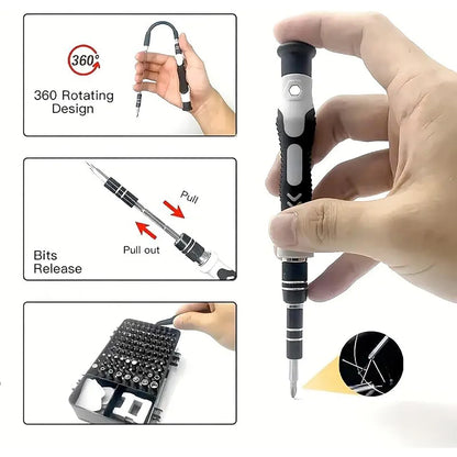 115-in-1 Precision Screwdriver Sets, Professional Repair Tool Kit for Electronics, Phone, Watch, Automotive Maintenance