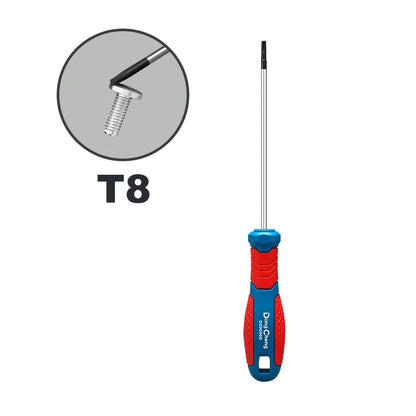 Torx Screwdriver Set T8 T10 T15 T20 T25 T27 T30 T40 CR-V Chrome Vanadium Magnetic Tip Anti Rust TPR Handle High Torque Star Tool