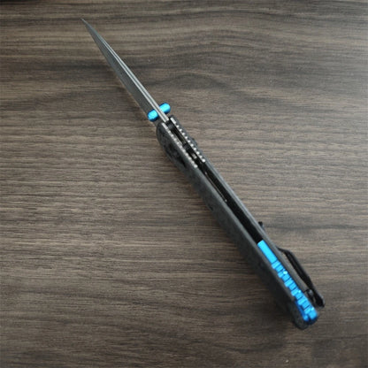 Lightweight High-performance Folding Knife Damascus Steel Blade + Carbon Fiber Non-slip Handle EDC Rock Climbing Camping Tool