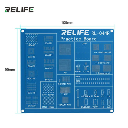 RELIFE RL-044R Welding Test Practice Board Connector Socket Removal and Installation Practice for Phone Repair Tools