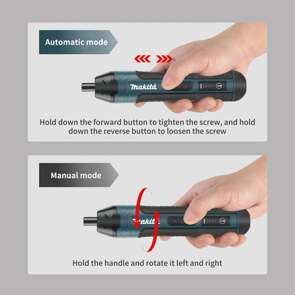 Makita Cordless Electric Screwdriver | 3.6V 5N.m Torque | 1/4" Chuck | 1300mAh Li - ion Battery.HT422