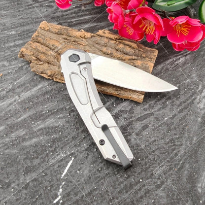 With Clip ZT 0545 Carbon Fiber Handle D2 Steel Folding Pocket Knife EDC Tools Gift for Men Compact Utility Knife Camping Barbecuing Meat Cutting Knife