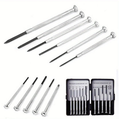 11pcs Professional Screwdriver Set For Watch Eyeglass Mobile Phone Repair With Storage Case
