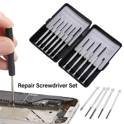11pcs Professional Screwdriver Set For Watch Eyeglass Mobile Phone Repair With Storage Case