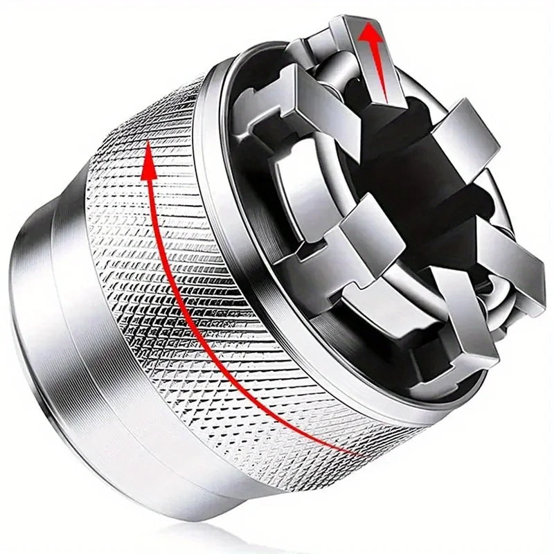 Adjustable Universal Socket Wrench Grip Adapter, 10-19mm Hex Head Nuts And Bolts Driver Tool, For 3/8" Drive Ratchet Torque Wren