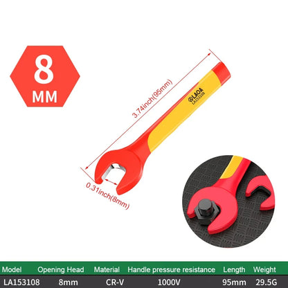 LAOA VDE Insulated Wrenches Multifunctional VDE Open-End Wrenches Manual Household Electrical Tools