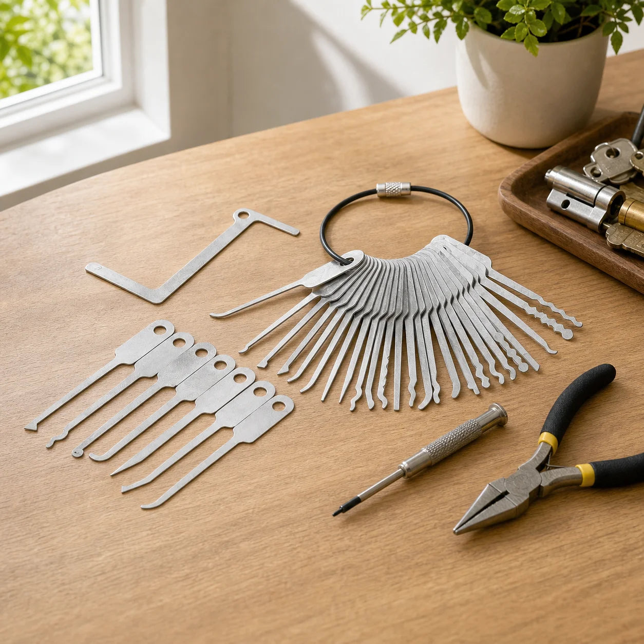 22-in-1 Lock Pick Set, Pro Locksmith Tools, Universal Padlock Repair Kit, Portable Metal Lock Picks, Daily Lock Maintenance