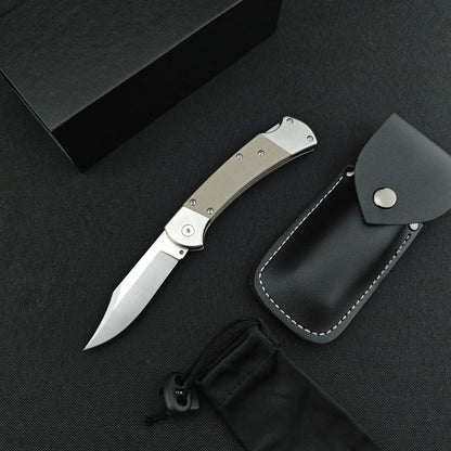 EDC Portable Folding Knife High Hardness Wear-resistant Blade G10 Handle Outdoor Camping Hiking Fishing Wild Climbing Exploration Multi-functional Tool