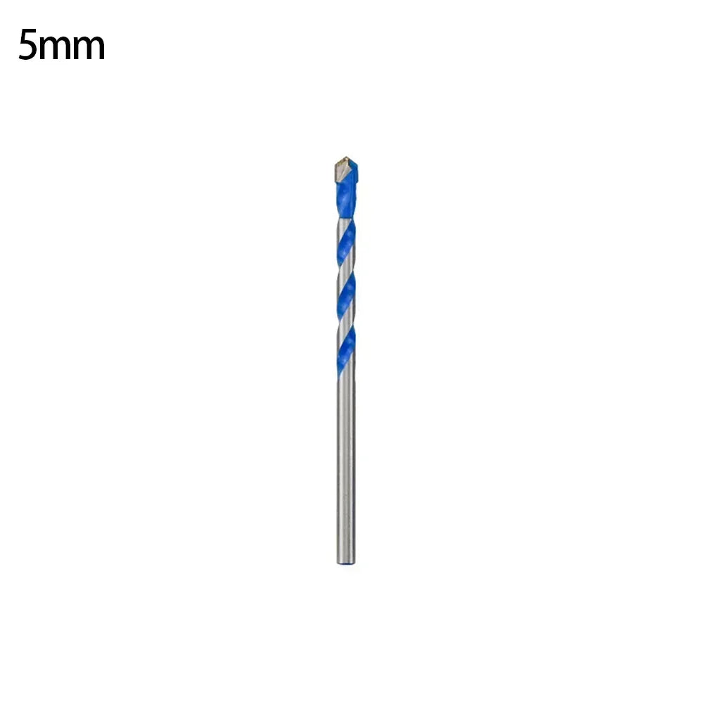 Blue Multifunction Carbide Masonry Drill Bit,Triangle Shank Tile & Concrete Drill Bits for Ceramic, Brick, Glass & Wood Drilling