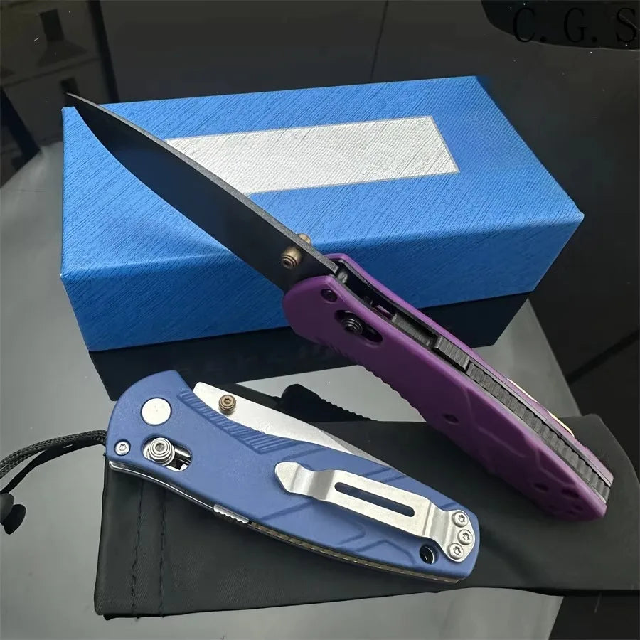 BM 585 Knife Mini-Barrage Assisted Folding Knife Outdoor Hunting Camping Survival Pocket EDC Tool Multitools Hand Knife