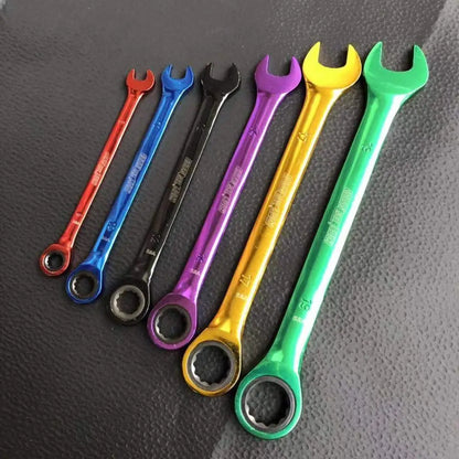 Multi-function Ratchet Wrenches Dual-purpose Open Movable Wrench Hex Key Hardware Hand Tools Accessories 8/10/12/14/17/19mm
