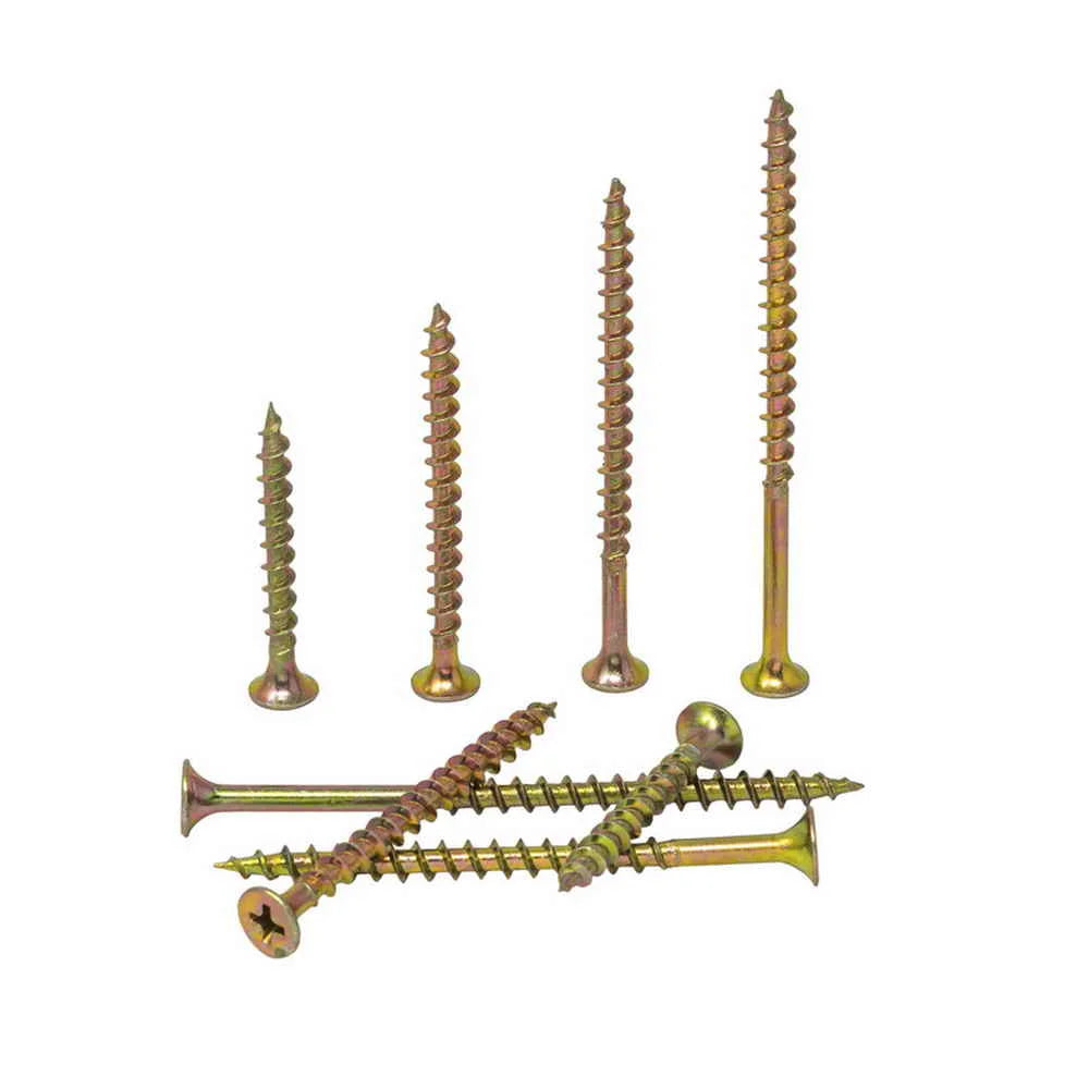 465 PCS Wood Interior Construction Screw Coarse Thread Phillips Drive Bugle Head Yellow Zinc Drywall Screw Assortment Kit