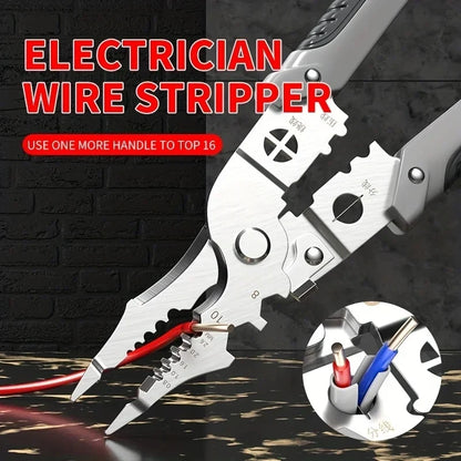 Multifunctional Wire Stripper, Electrician Crimping & Cutting Pliers, Universal Hardware Tool