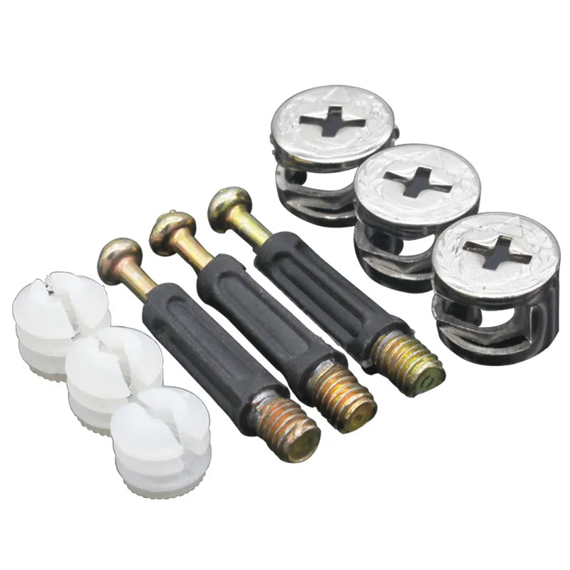 3-in-1 Wood Screw Connector Set, 20pcs M2x8 Carbon Steel