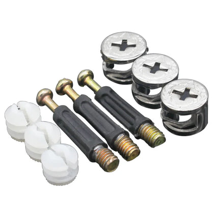 3-in-1 Wood Screw Connector Set, 20pcs M2x8 Carbon Steel