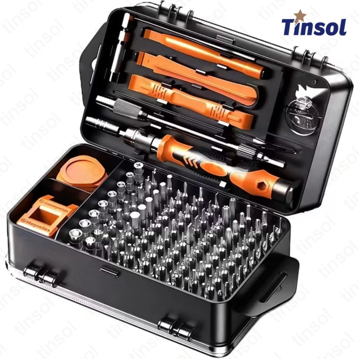 TINSOL 115in1 Precision Screwdriver Set, CRV Steel Bits W/ Torx Triwing Mini Repair Tool Kit for Electronics Laptop Phone Repair