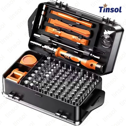 TINSOL 115in1 Precision Screwdriver Set, CRV Steel Bits W/ Torx Triwing Mini Repair Tool Kit for Electronics Laptop Phone Repair