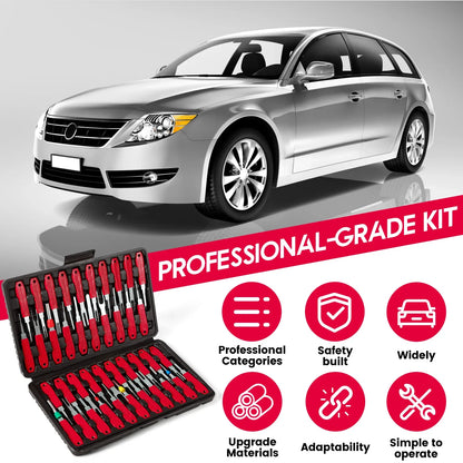 41PCS Electrical Pin Terminal Removal Tools Car Depinning Tool with Plastic Case for Connector Terminal Pin Removal Tool Kit
