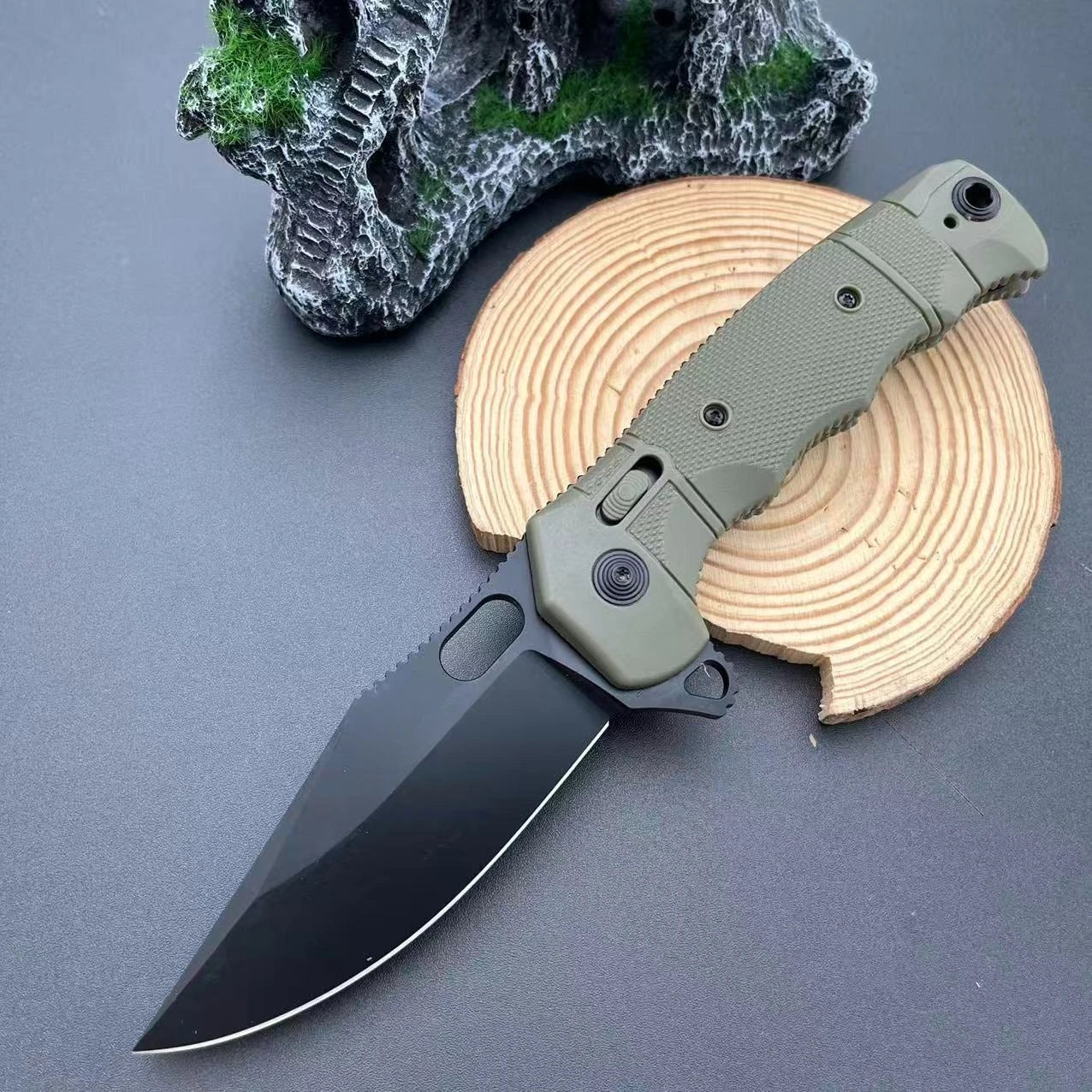 SEAL XR 8Cr13Mov Blade Outdoor Folding Knife Portable Camping Knives High Hardness Hiking Fishing Compact Knife Daily Utility Gear Wilderness Activities Essential Camping Climbing Portable Multitools Nylon Fiber Handle