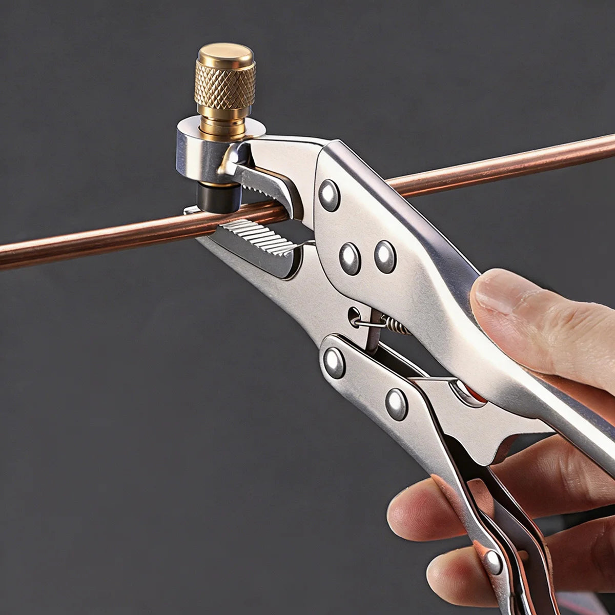 Refrigerant Recovery Pliers Air Conditioner Hose Locking Clamp Copper Pipe Crimper Tool HVAC Repair Crimping Pliers