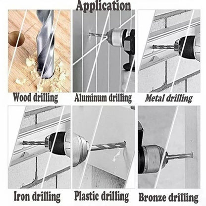 100/50pcs Titanium Coated HSS High Speed Steel Drill Bit Set Tool