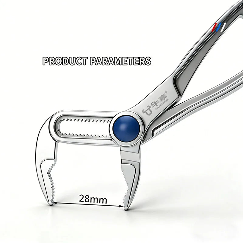 4 Inch Mini Groove Joint Pliers with Push Lock V Jaw Fast Adjustable for Tight Spaces Multi Surface Grip