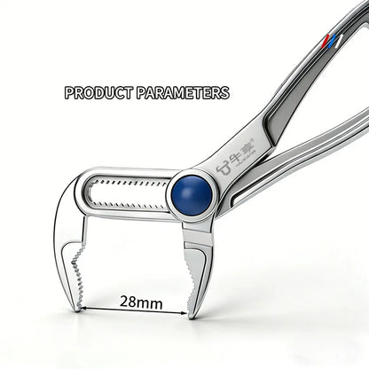 4 Inch Mini Groove Joint Pliers with Push Lock V Jaw Fast Adjustable for Tight Spaces Multi Surface Grip