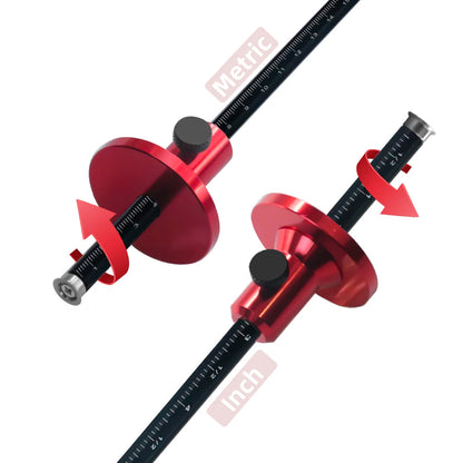 Woodworking Scriber-Wood Marking Tools With Inch & MM Scale, Wheel Marking Gauge-Parallel Line Drawing Mortise Measuring Tool
