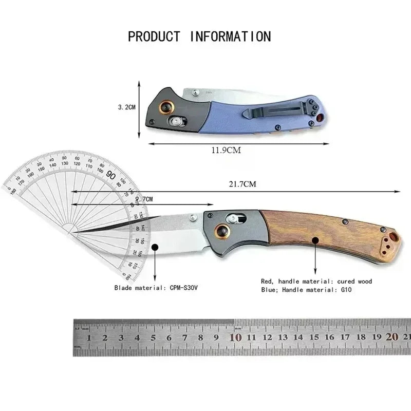 Pocket Knife BM 15080 Hunt Crooked River Folding Knife Point Blade Hunting Camping Outdoor Knives