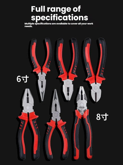 6 Inch 8 Inch Pliers Set, Needle Nose Pliers, Diagonal Cutting Pliers, Wire Cutters, Multifunctional Hand Tools for Electrician